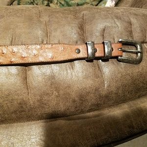 Genuine exotic skin ostrich Belt